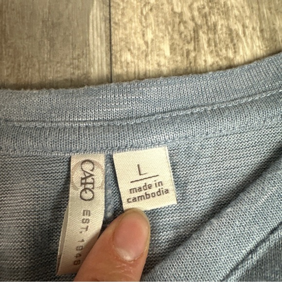 Women’s Large, Long Sleeve Tops Plus White Cardigan - Picture 4 of 5